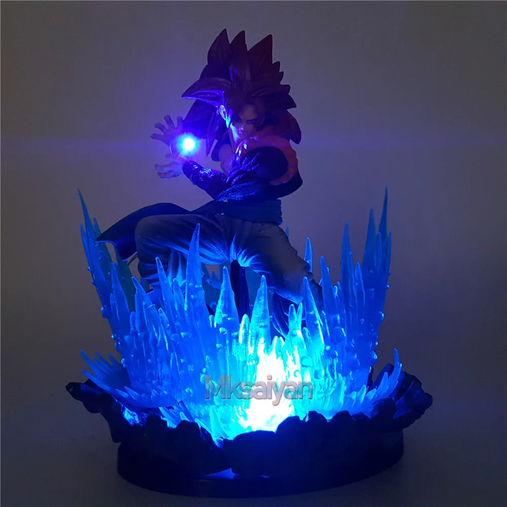 Dragon Ball Z фигурку Gogeta Супер Saiyan 4 Мощность эффект DIY светодиодный свет набор игрушек Dragon Ball Супер Gogeta Гоку фигурка виджиты