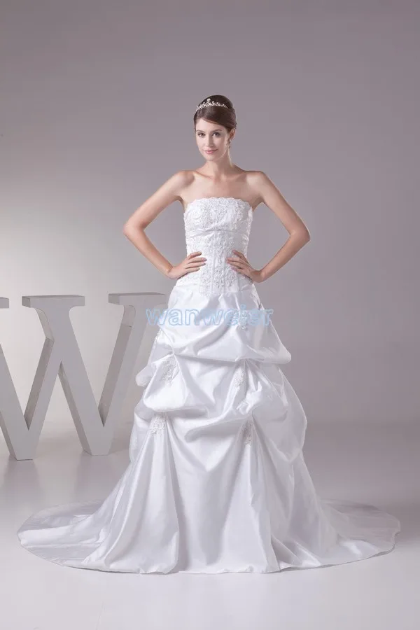 

free shipping 2013 ball gown new design fashion hot bridal gown long lace up custom size/color white/ivory real wedding dress