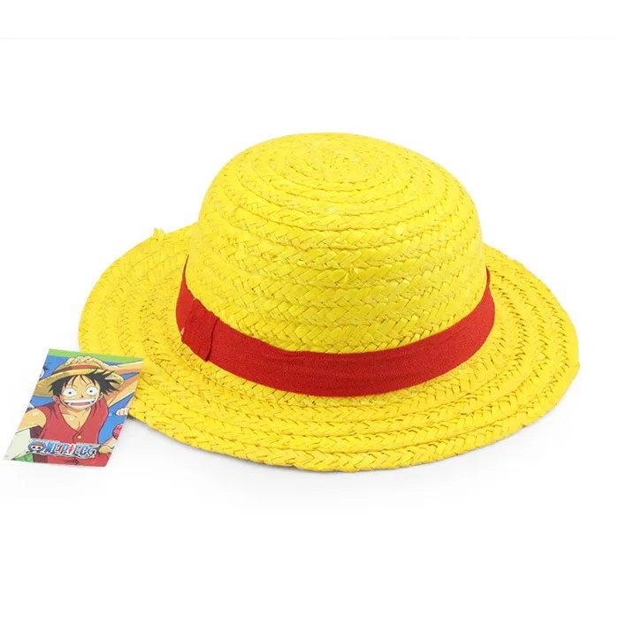 1 Pcs Anime Cartoon One Piece Luffy Cosplay Sun Straw Hat Costume Performance Hat
