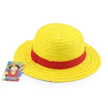 1 Pcs Anime Cartoon One Piece Luffy Cosplay Sun Straw Hat Costume Performance Hat