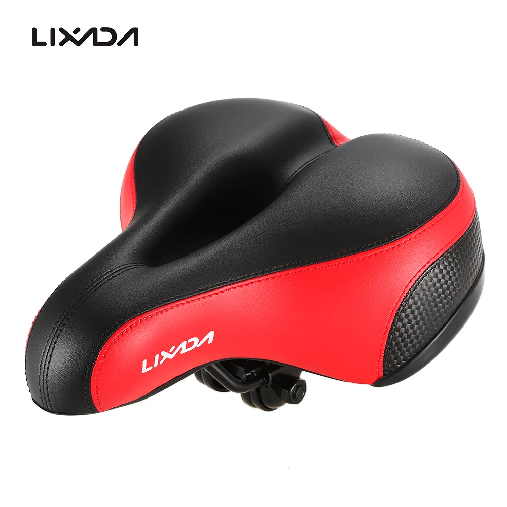 Lixada PVC Wide Bicycle Saddle Bike Seat Road Thickened Pad Seat