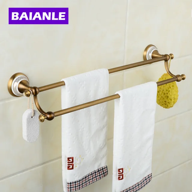 Creative Wall Mounted Double Towel Bars Br Ceramics Bathroom Creative Wall Mounted Double Towel Bars Br Ceramics Bathroom Bath Rods