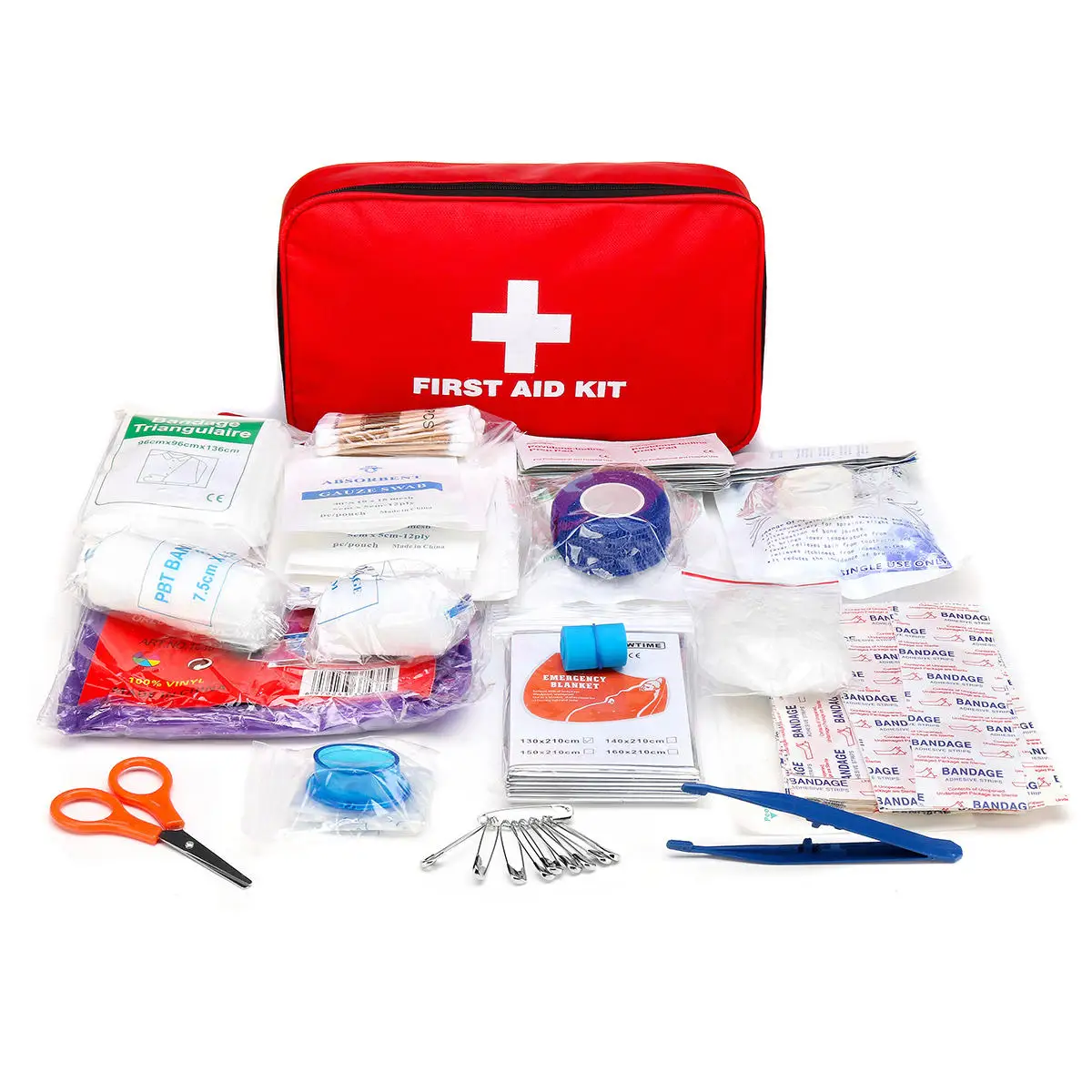 184Pcs First Aid Kit Safe Outdoor Wilderness Medical Emergency Survival