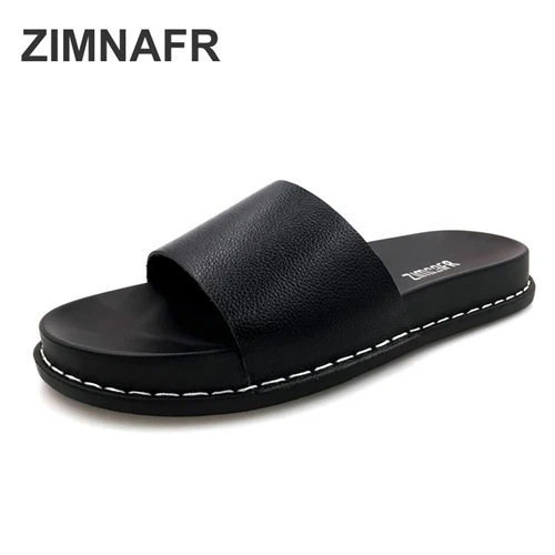 

ZIMNAFR BRAND NEW WOMEN SLIPPERS SUMMER SHOES GENUINE LEATHER KOREAN VERSION SLIPPERS SOFT COMFORTABLE FLAT WOMEN SANDALS