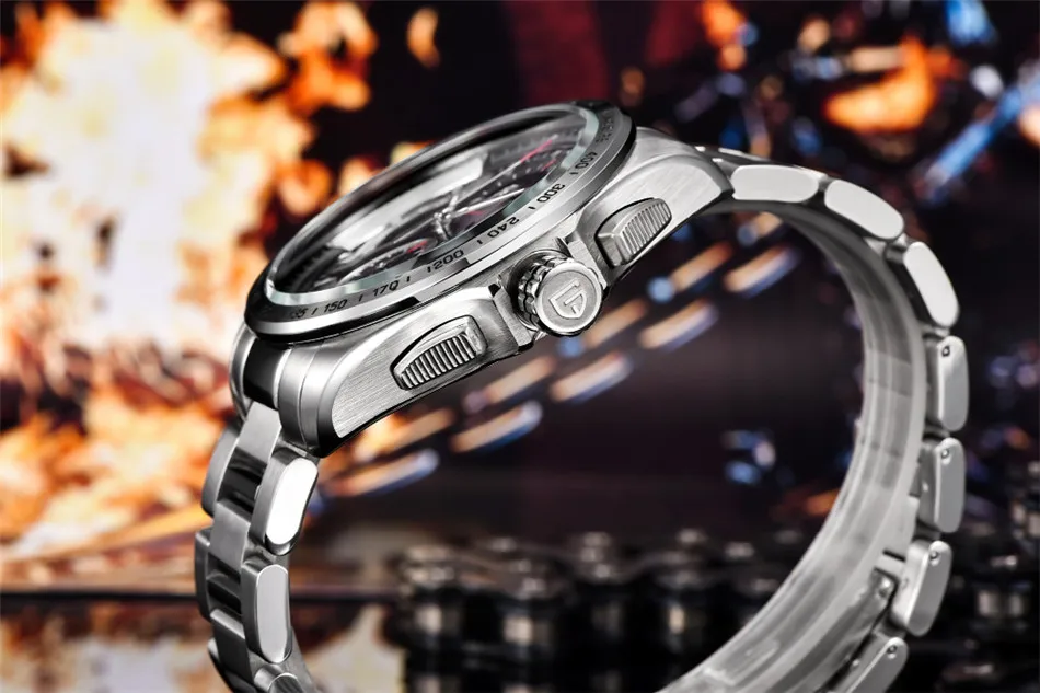 PAGANI Дизайн Хронограф Спортивные часы для мужчин модные роскошные брендовые Кварцевые полностью из нержавеющей стали для дайвинга Часы Relogio Masculino