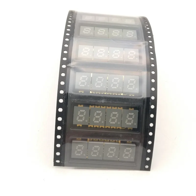 10 шт. 4 бит 0 2 дюйма SMD цифровой светодиодный дисплей красный свет 7 сегментов общий