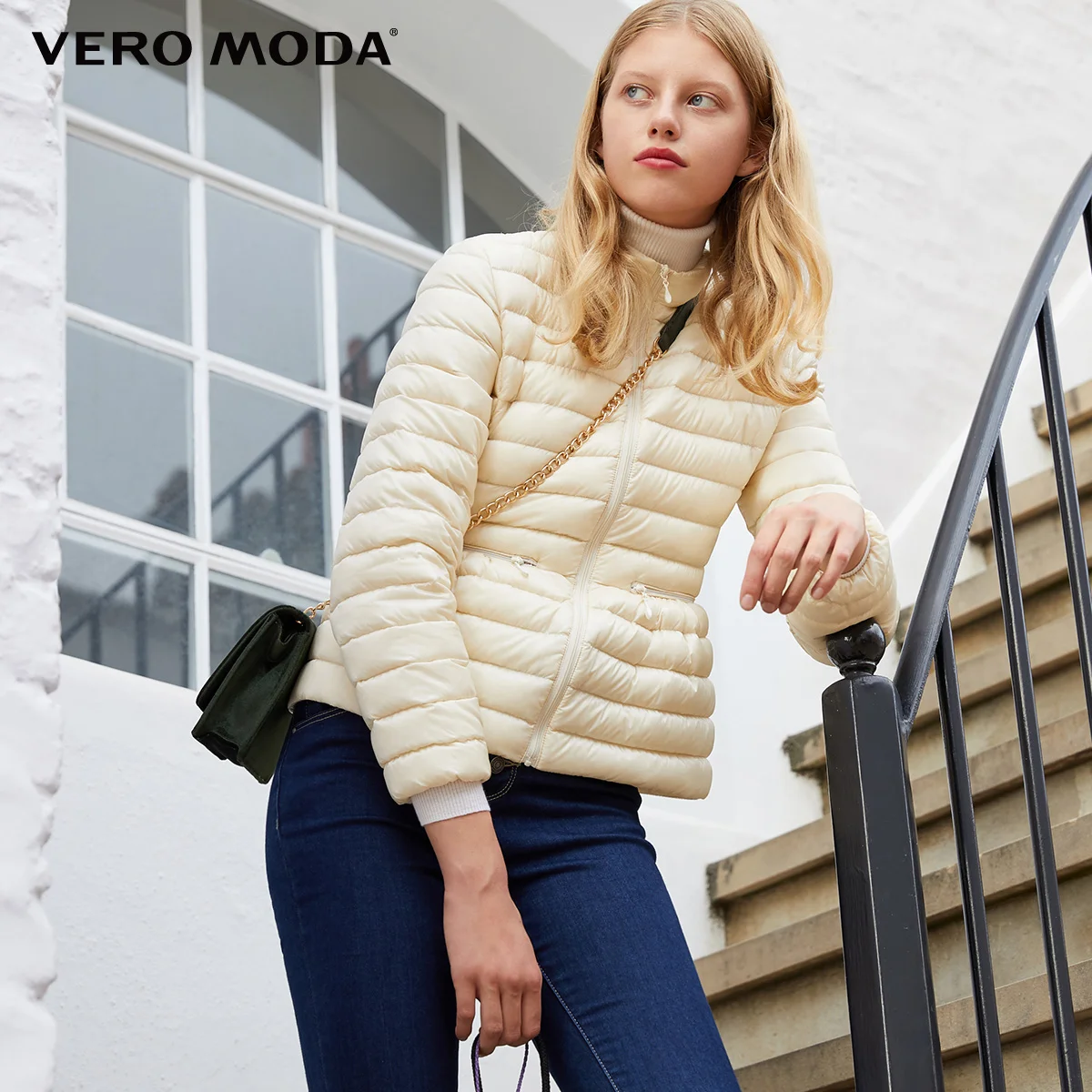 Vero Moda новая пуховик женский парка женскаязимняя куртка для женщин Талия короткий складной портативный короткий пуховик для женщин | 318423527