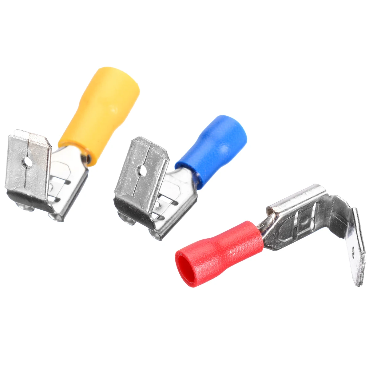 

100Pcs 0.5-6.0mm2 Piggyback Spade Crimp Terminal Connectors Square 10-22AWG PVC Insulated Piggyback Terminals Mixed Color