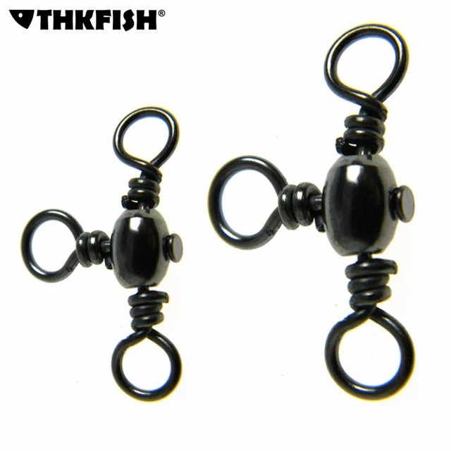 Snap.stainless Steel 3-way Fishing Swivels With Snap - 100pcs