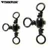 100Pcs/lot Fishing Swivels 3 Way Barrel Swivel Cross-Line Stainless Steel Plated With Black Nickel Triple Way Fishing Swivels  ► Photo 1/6