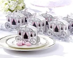 

Free shipping 100pcs/lot wedding favor Enchanted Carriage" Favor Box