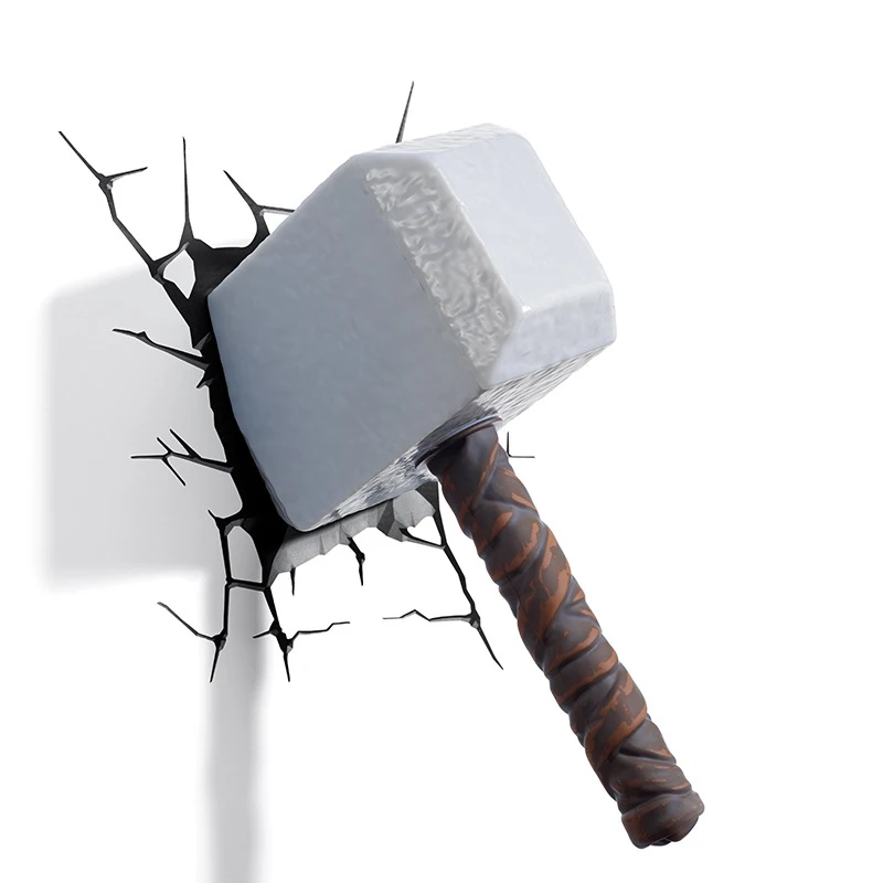 Najtaniej Kreatywny pokój dziecięcy Marvel Avengers 3D kinkiet Hulk Spiderman prezent dla dzieci kij nocny chłopiec oświetlenie led do pokoju noc kinkiety kinkiet