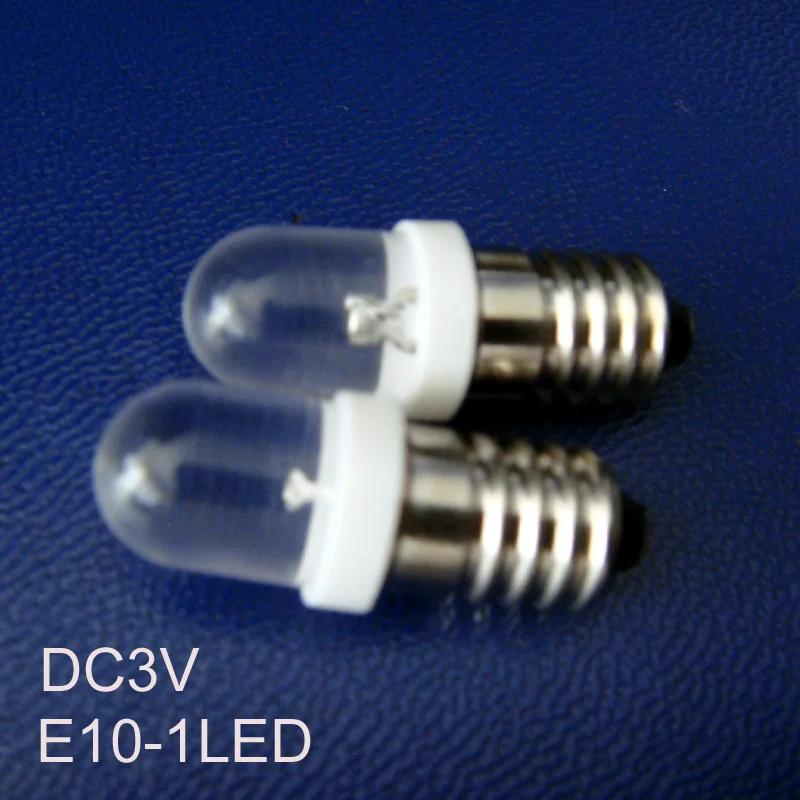 Высокое качество 3Vdc Led E10 Предупреждение свет, Led E10 лампы DC3V E10 светодиодный индикатор, светодиодная лампочка освещения приборов 10 шт./лот