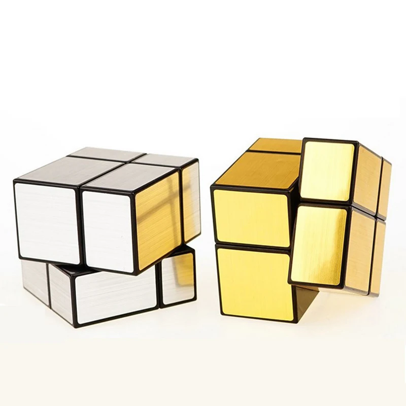 

New Arrival Mirror 2x2x2 Speed Cube Magic Cube Puzzle cubo magico Toys For Children Kids- Black +Gold