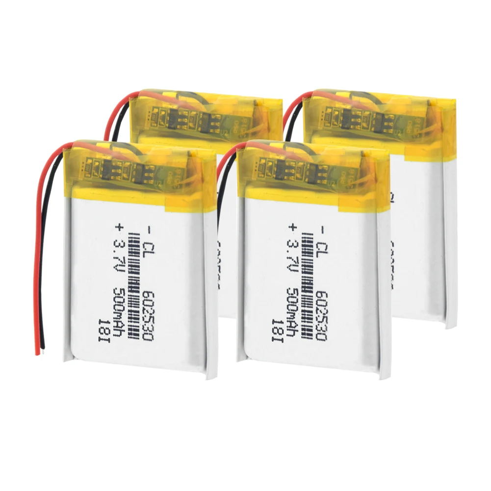 Перезаряжаемая 3,7 V 500mAh 602530 батарея для MP3 MP4 Смарт-часы ручка для чтения Li-Po литиевые литий-полимерные батареи Bateria