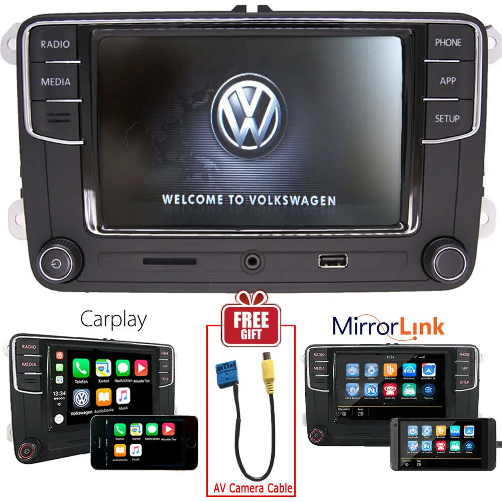 6," автомобильный стерео RCD330+ CarPlay MirrorLink BT USB RVC для Volkswagen Tiguan Golf 5 6 Passat Polo Touran Caddy TAX FREE