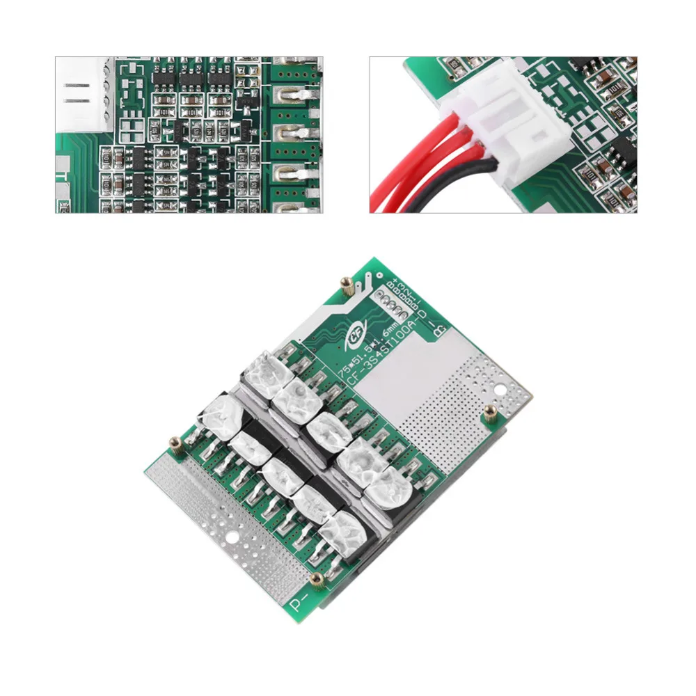 3S 11,1 V/12 V/12,6 V 50A баланс литий-ионная батарея 18650 BMS Щит защиты печатной платы с инверторами и преобразователями баланса