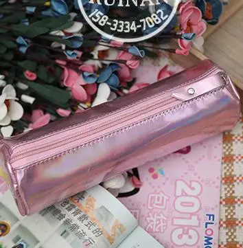 Переливающийся лазерный чехол для карандашей, качественные школьные принадлежности, канцелярские принадлежности Bts, Подарочный чехол для карандашей, школьный милый пенал, школьная сумка для карандашей - Цвет: Pink