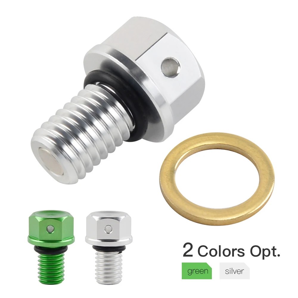 Магнитный сливный болт M10xP1.5 для Kawasaki KX 60 65 80 100 125 250 KX250F KX450F KLX250 300 KDX200 220 175|Накладки