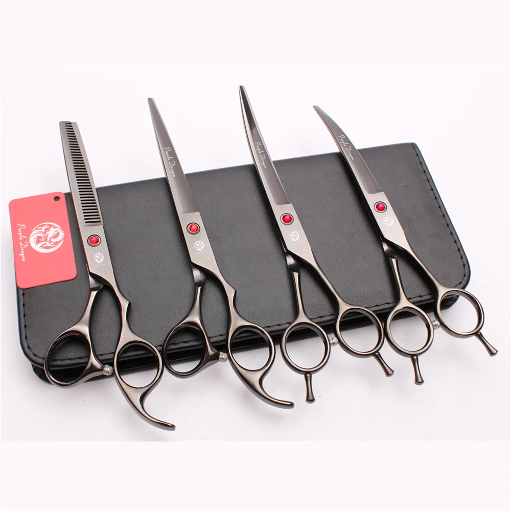 

20Sets Suit 7" Japan Purple Dragon Pets Hair Clipper Tool Grooming-for-dogs Cutting&Thinning Scissors+Up&Down Curved Shear Z3002