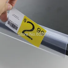 120 см ПВХ прозрачная стеклянная полка данных полоса полка крышка камеры защита зажим для этикетки знак клип держатель для ценника стойки клей