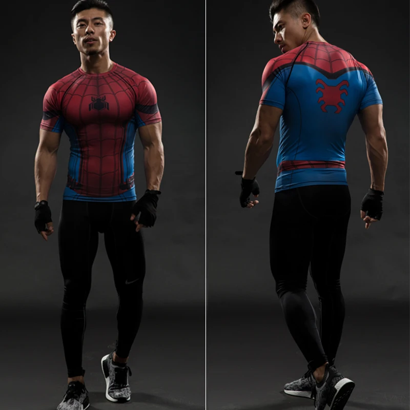 2018 Summer Hot Sale Spider Man 3D Printed T Shirt Captain America
