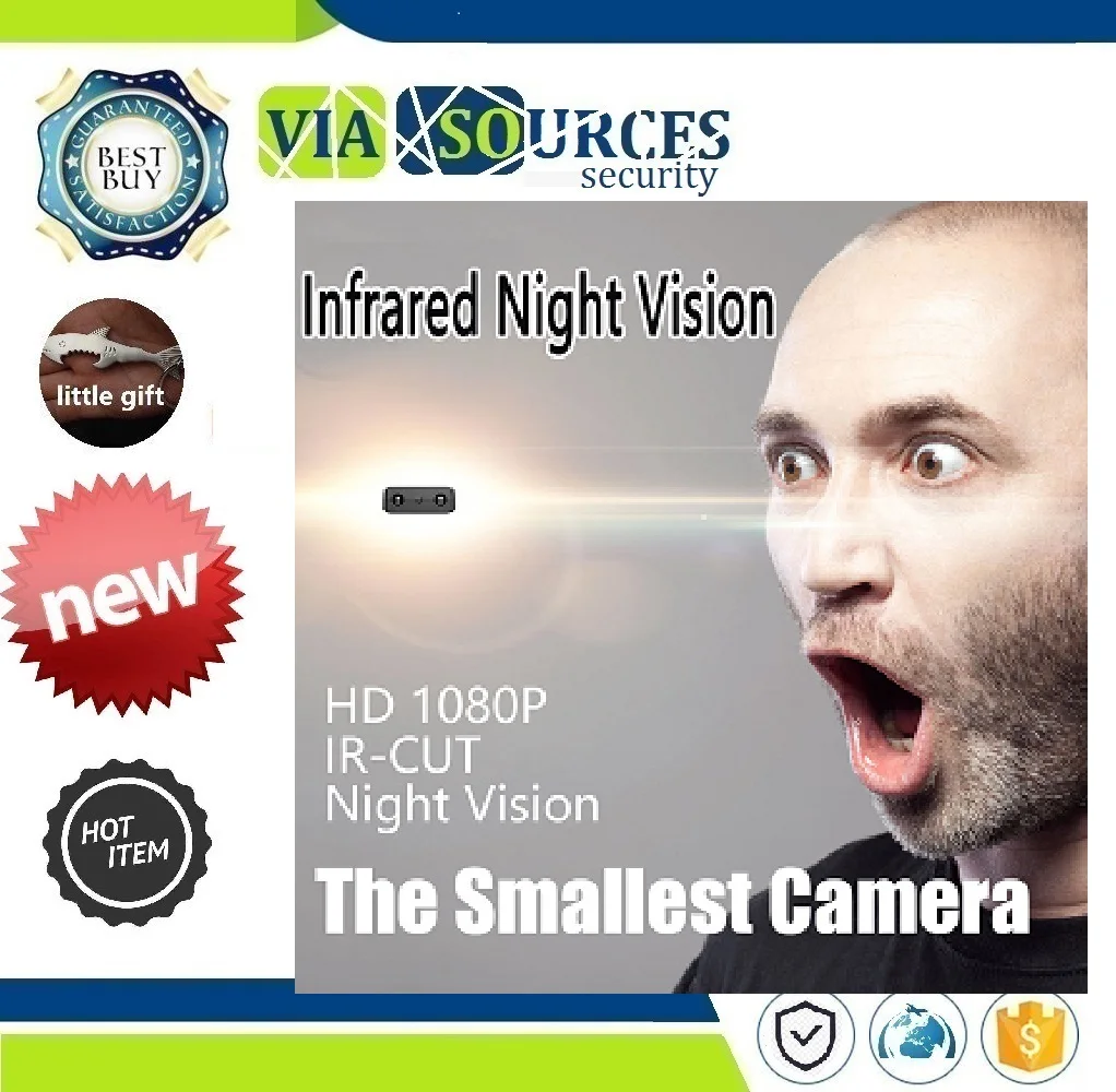 

Smallest 1080P Full HD Camcorder Infrared Night Vision gizli kamera Micro Cam Motion Detection DV Tiny Mini Camera