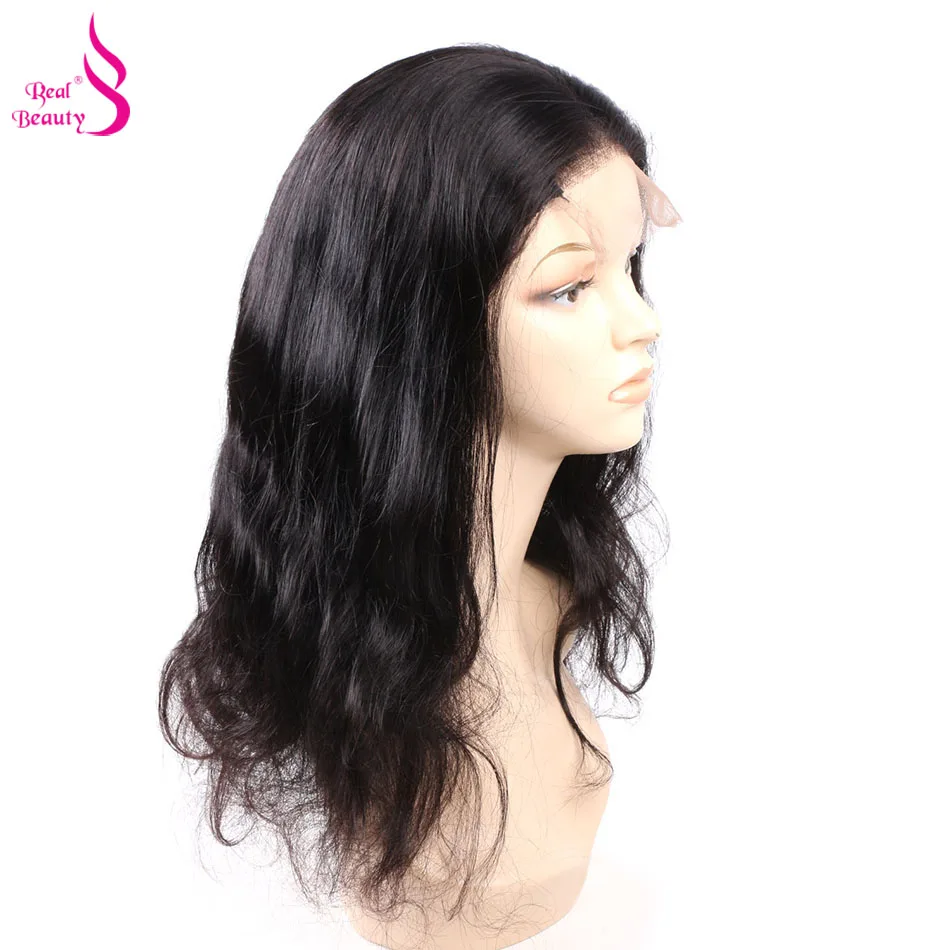 U Часть 4x4 Clsoure кружева передние человеческие волосы парики для женщин малазийские волнистые волосы на фронте парики черный 130 Плотность Remy настоящая красота