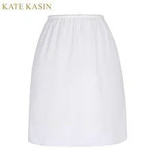 Kate Kasin белая атласная Нижняя юбка половина скольжения женское сексуальное короткое нижнее белье Нижняя юбка для женщин летняя черная юбка-комбинация