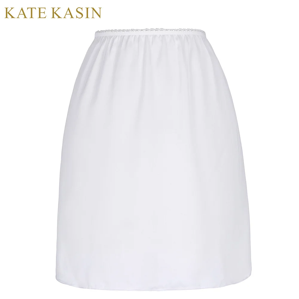 Kate Kasin White Satin Underskirt Half Slip Women Sexy Short Underdress Petticoat Ladies 2017 Summer Black Slips Skirt Kate Kasin White Satin Underskirt Half Slip Women Sexy Short Underdress Petticoat Ladies 2017 Summer Black Slips Skirt