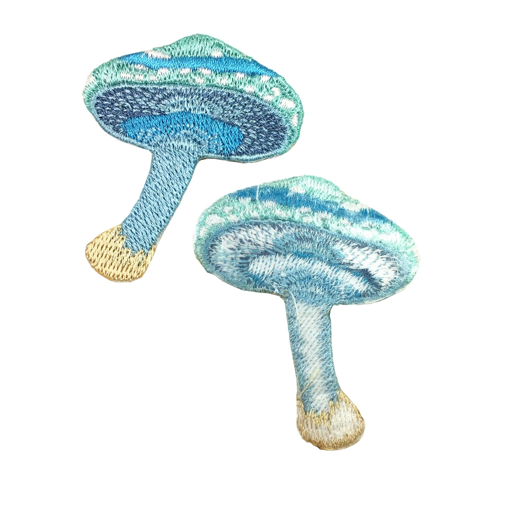 10pc 5x6cm Mushroom Embroidery Patch Iron On Fungus Applique Patches