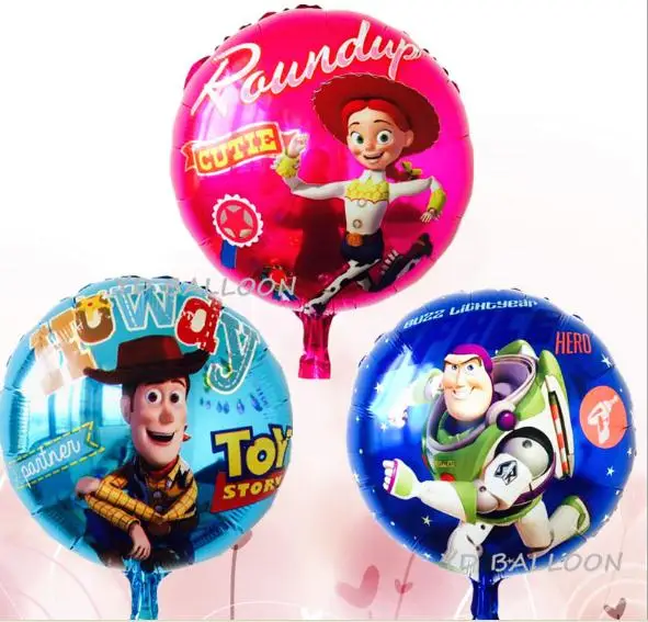 

2pcs 18inch Toy Story aluminum balloons birthday party decoration balloon children's toys Action Figure Toy