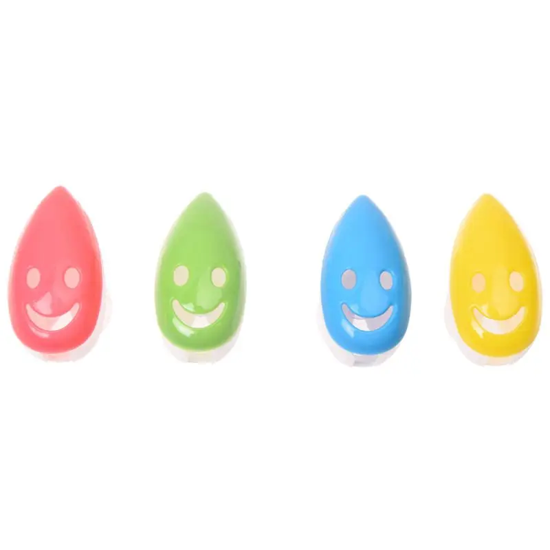 4 PCS Smile Face Antibacterial Toothbrush Cover Holder with Suction Cup Bath | Дом и сад
