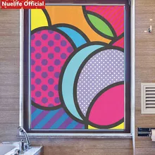 Color fruit pattern electrostatic frosted glass film living room bedroom bathroom kids room kindergarten door pvc opaque film