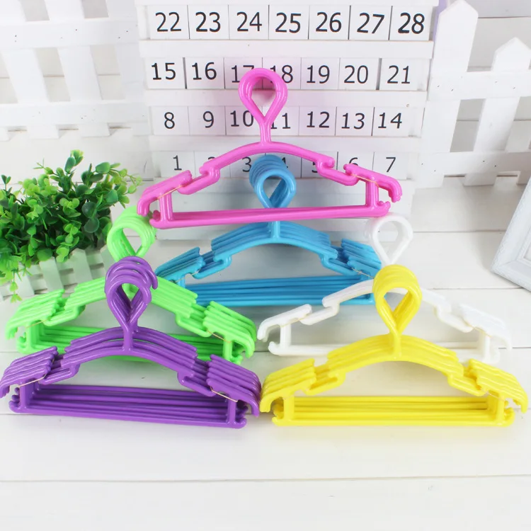

Doreen Box colorful Baby Clothes racks Hangers Plastic Outdoor Drying Rack for Kids Children clothing closet organizer 1PC