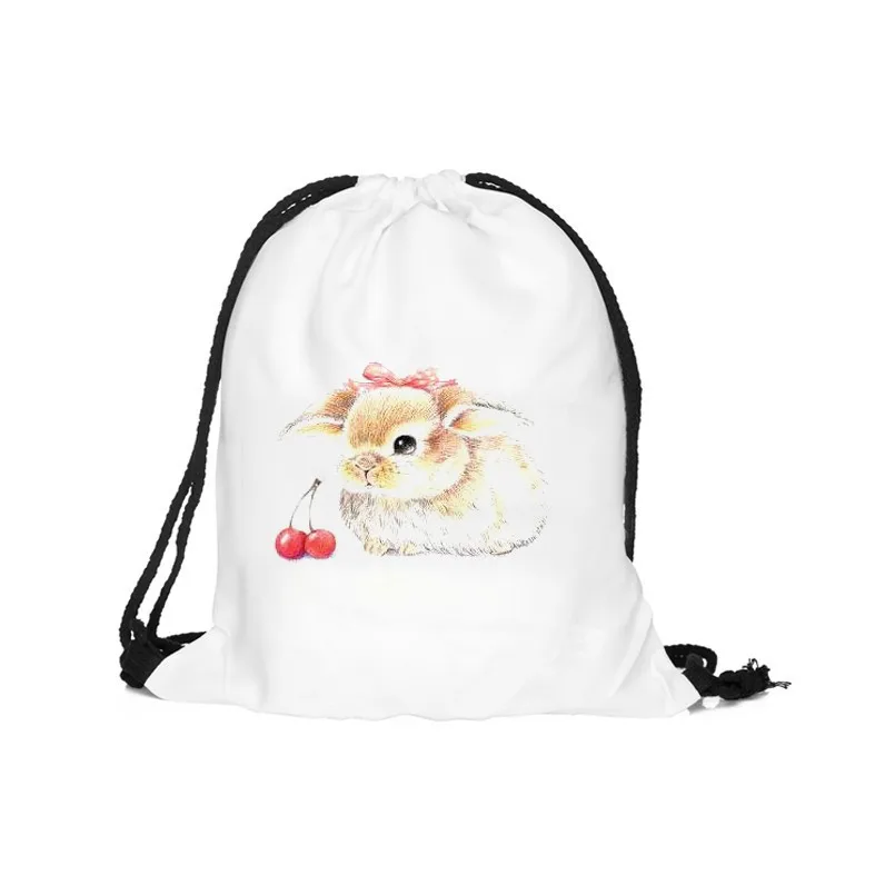 

Unisex Hand Painted Drawstring bag for Girls Travel Storage Package Cartoon School Backpacks Children Birthday Party Favors2.46