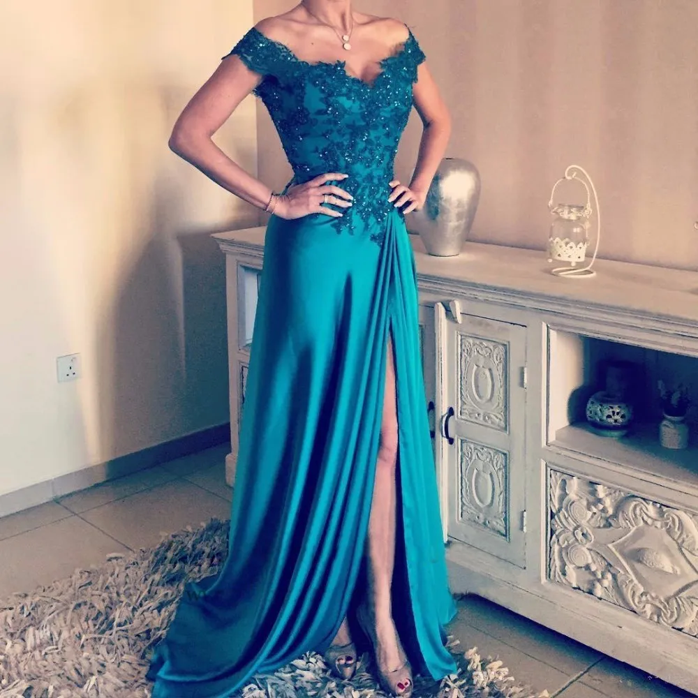 Turquoise Evening Dresses Long 2019 robe de soiree A line Formal Dress vestido longo de festa Long Prom Gowns Bateau Sleeveless Turquoise Evening Dresses Long 2019 robe de soiree A line Formal Dress vestido longo de festa Long Prom Gowns Bateau Sleeveless