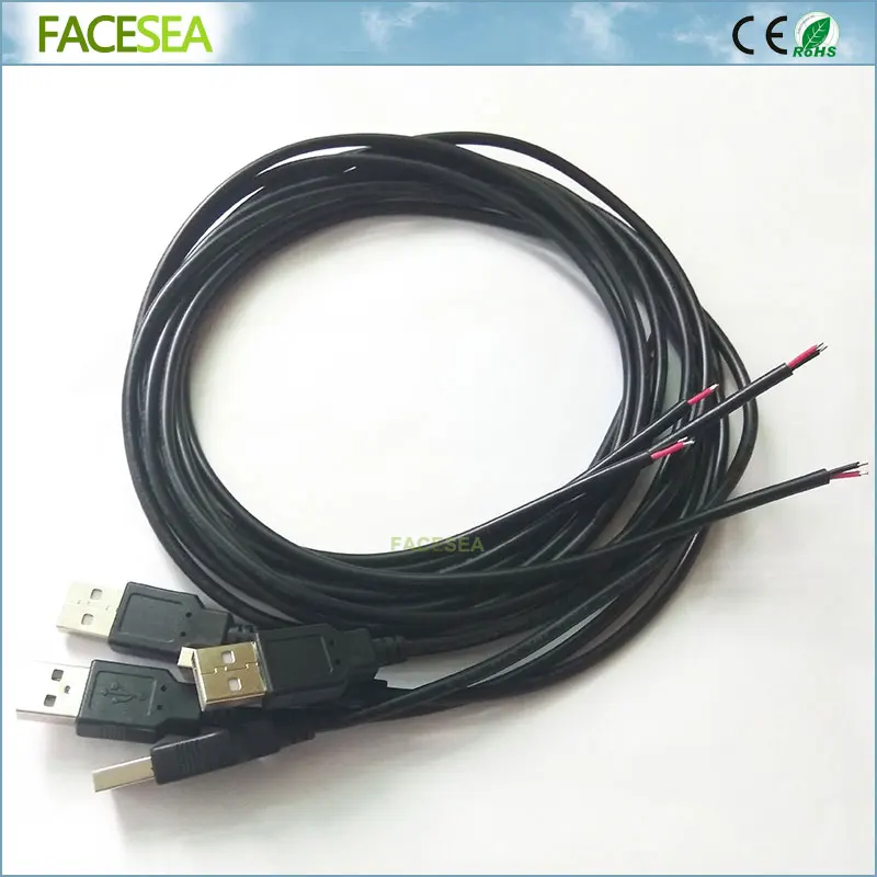 10 шт. медный 2 Контактный USB разъем для светодиодсветильник ленты 50/100/150 см 5 В|connector