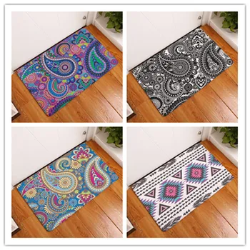 

Bohemian style pad absorbent door mat ethnic pattern multi-function bedroom carpet decoration kitchen mat 40x60