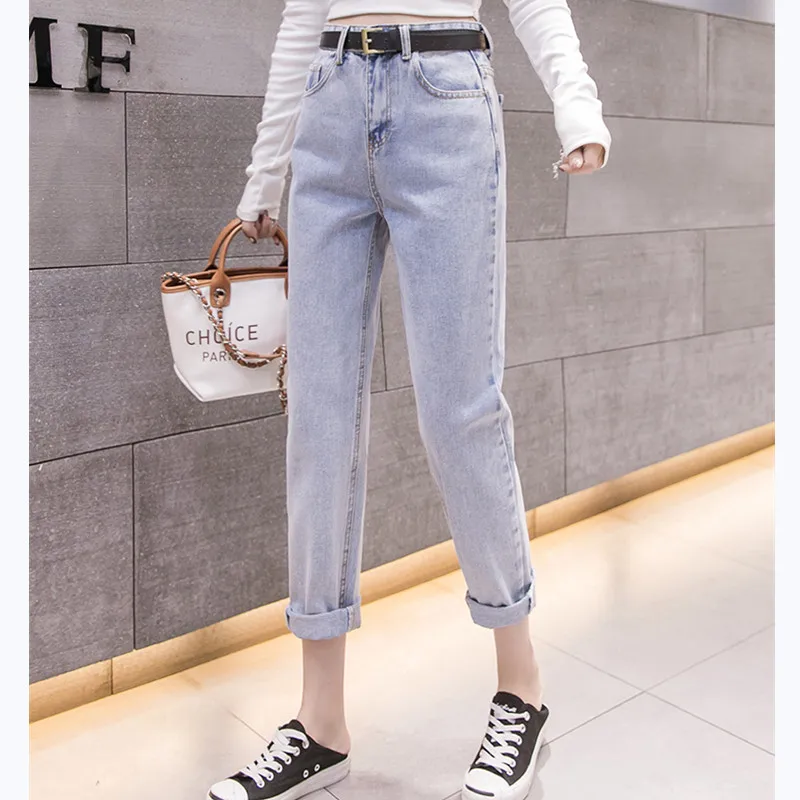 JUJULAND 2019 Spring Clothes Ladies High Waist Female Boyfriend Jeans with a tight waistl Denim Ripped Jean Woman Plus Size 971 JUJULAND 2019 Spring Clothes Ladies High Waist Female Boyfriend Jeans with a tight waistl Denim Ripped Jean Woman Plus Size 971