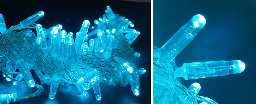 Seqüência de Luz ao ar Luzes de Fadas à Prova Decoração do Quarto Luz da Árvore de Natal Toprex Canal Azul Livre d' Água Led String Navidad Luzes 32.8ft 4 Toprex 32.8ft canal azul seqüência de luz