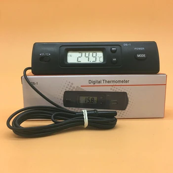 

Portable Digital Indoor/outdoor DS-1 Home Vehicle Digital Thermometer Clock Car Home Office Fridge Temperature Gauge Meter