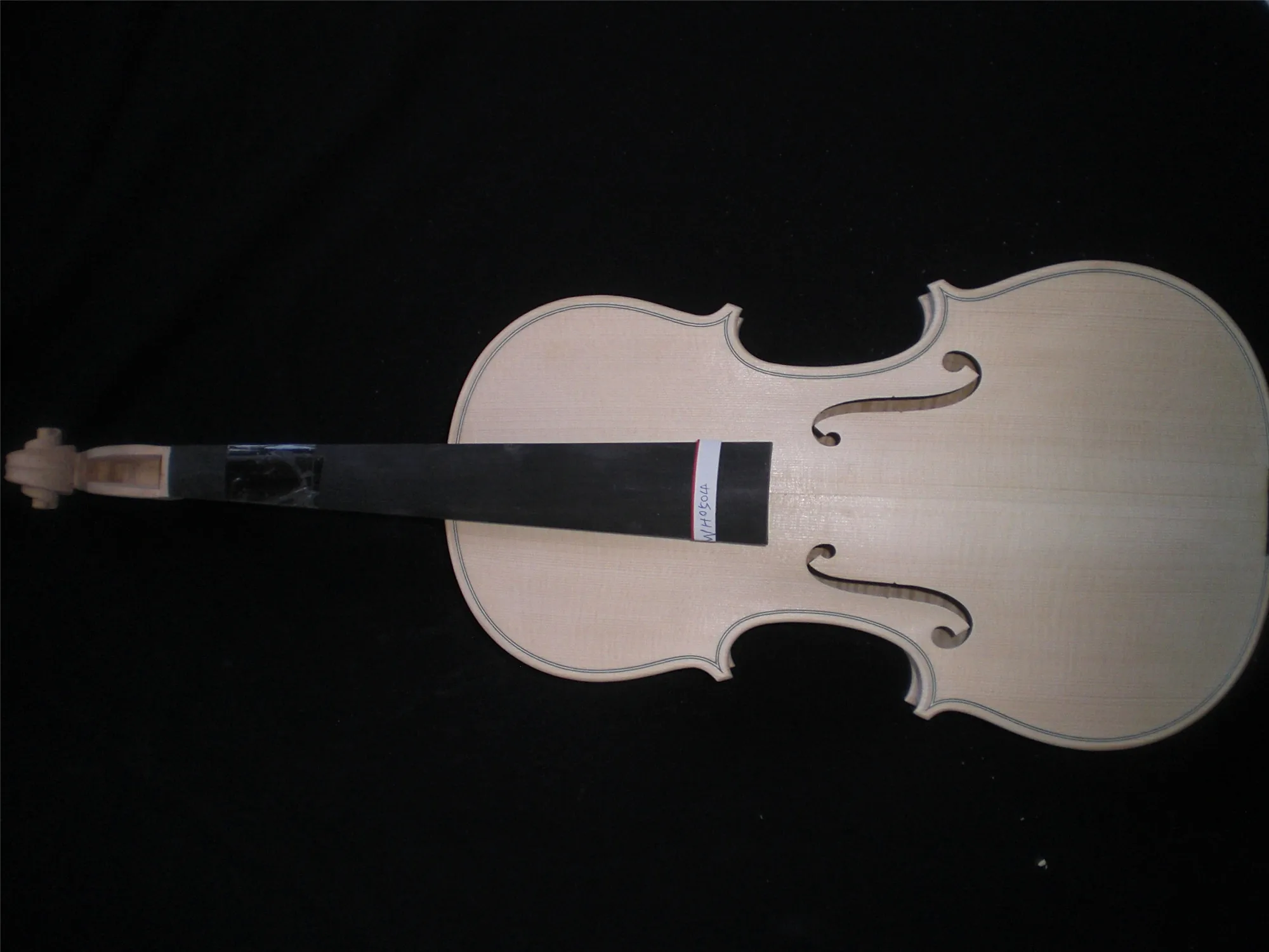 

1 PC Unfinished White Violin 4/4 Nice Grains Good Sound Ebony Fingerboard WH0504#