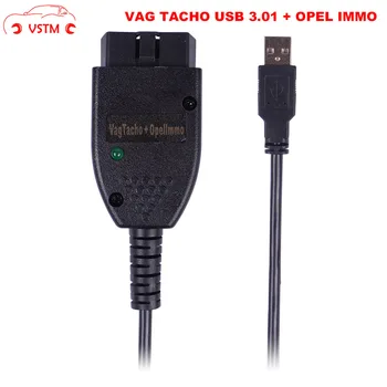 

VSTM USB Vag Tacho 3.01+ for Opel Immo VAG OBD2 Diagnostic Tool EEPROM IMMO PIN Mileage Correction vagtacho