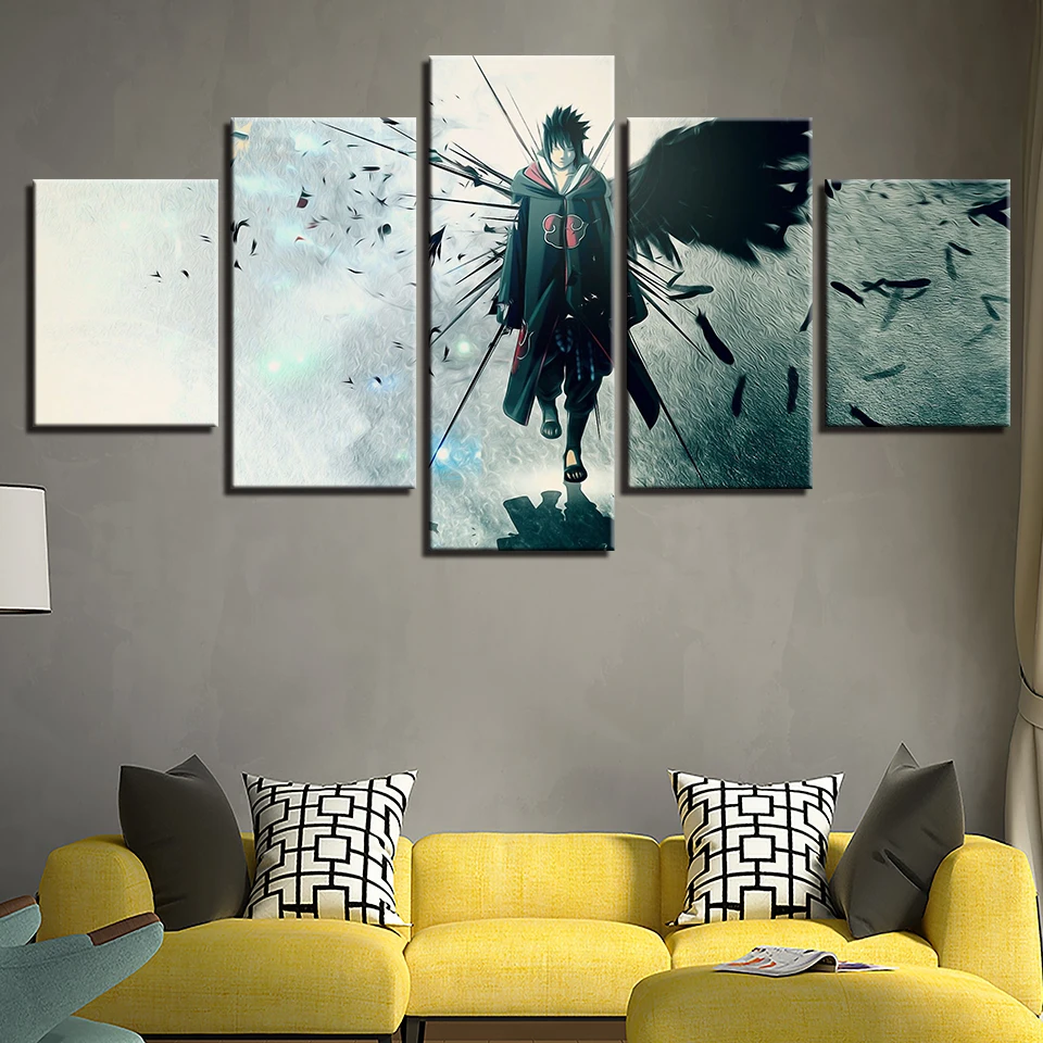 Canvas Home Decor Modular Wall Art Framework 5 Pieces Naruto Anime