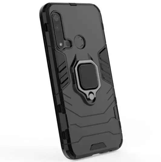 

100pcs/lot With Ring Stand 2 in 1 Hard Armor Case Plastic + TPU Cove For huawei P20 LITE 2019 Nova 5i Nova 5 5Pro 5T Mate 30