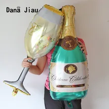 36 дюймов большая бутылка шампанского вина чашка Свадьба юбилей вечерние надувной шар из алюминиевой фольги украшение подарок надувной воздушный шар