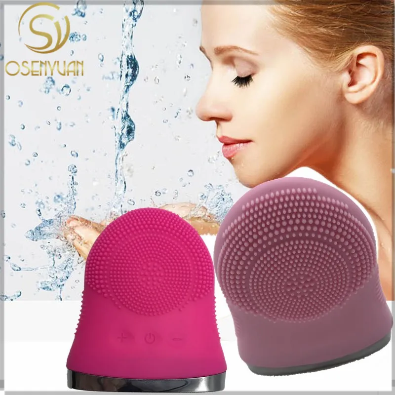 Pаспродажа 2017 макияж глубокие поры очистки электрических Waterpoof Силиконовые вибрации для умывания лица Кисть Очиститель моющее средство Красота масса...