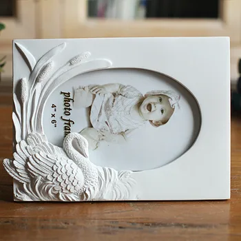 

6inch Wooden Swan Wedding Photo Frame Picture Frames Home Decor Bridal Baby Shower resin Favor Gifts