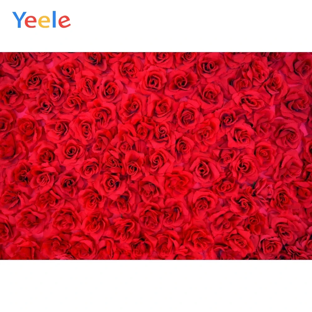 Yeele фотофоны Красная роза цветок девушка портрет Свадьба стена фон для